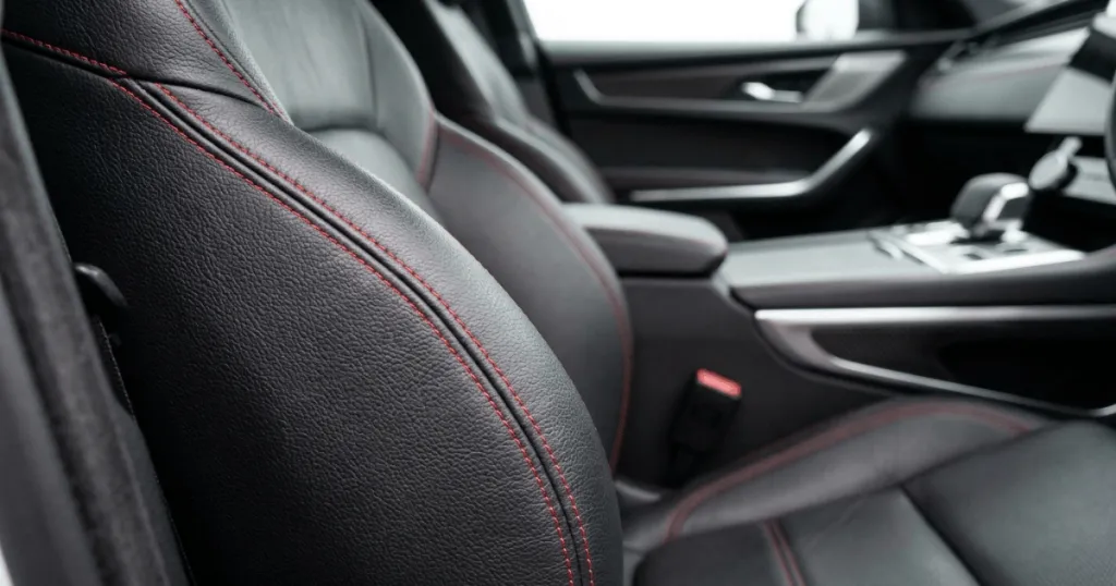 contrast stitching seat cover
