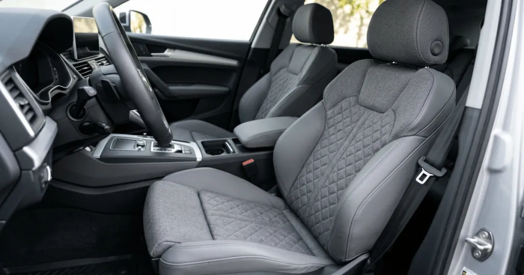 gray car seat cover