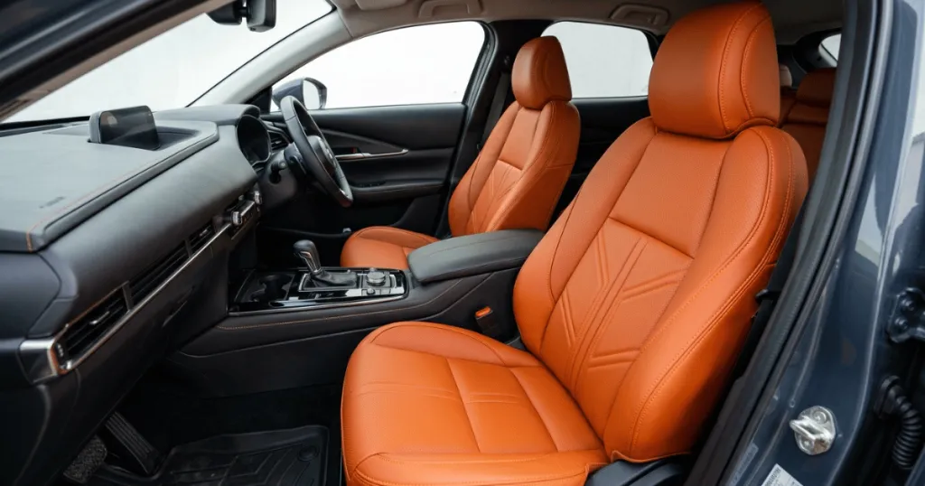 orange car seat cover