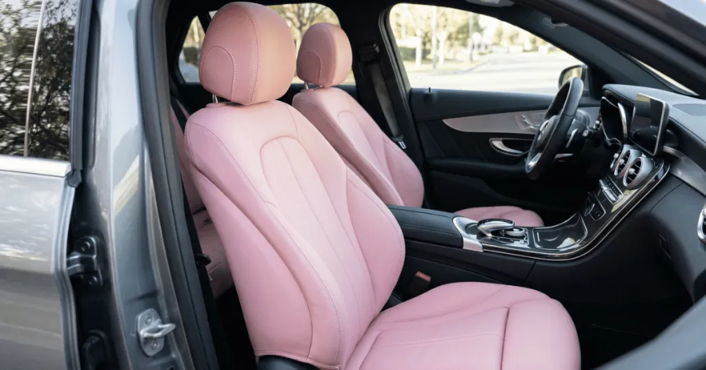 pink car seat cover