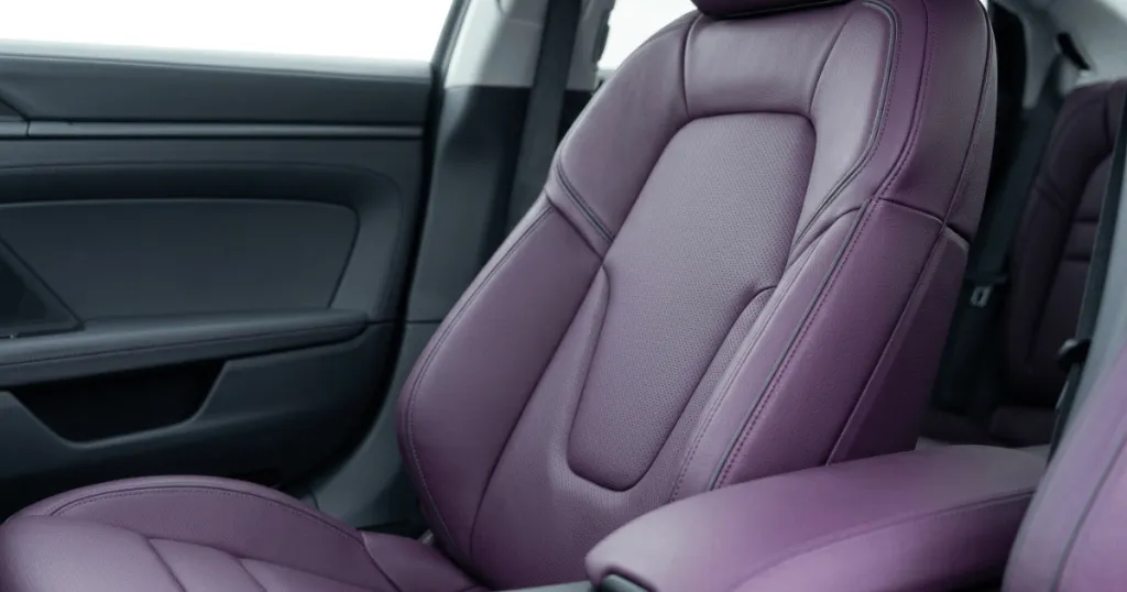 purple car seat cover