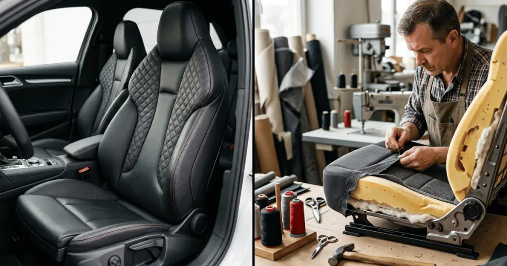 seat covers vs reupholstering